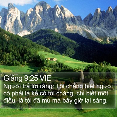 Giăng 9:25 VIE Bible Verse Image