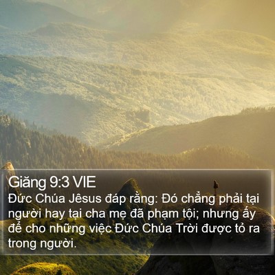 Giăng 9:3 VIE Bible Verse Image