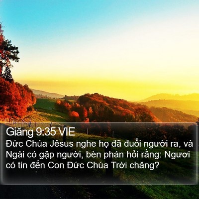 Giăng 9:35 VIE Bible Verse Image
