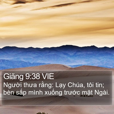 Giăng 9:38 VIE Bible Verse Image
