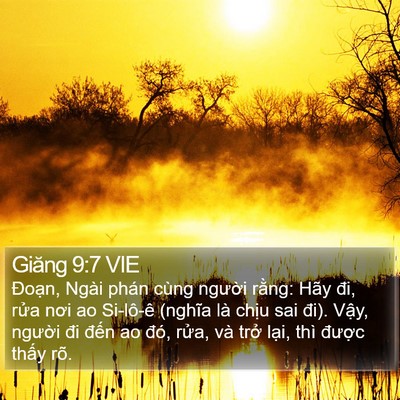 Giăng 9:7 VIE Bible Verse Image