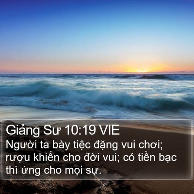 Giảng Sư 10:19 VIE Bible Verse Image