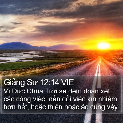 Giảng Sư 12:14 VIE Bible Verse Image