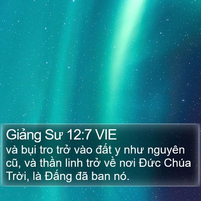 Giảng Sư 12:7 VIE Bible Verse Image