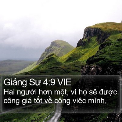 Giảng Sư 4:9 VIE Bible Verse Image