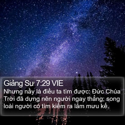 Giảng Sư 7:29 VIE Bible Verse Image