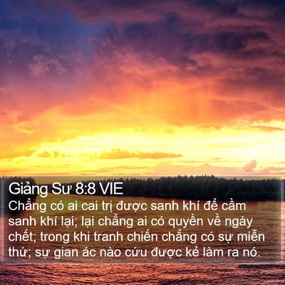 Giảng Sư 8:8 VIE Bible Verse Image