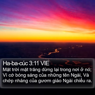 Ha-ba-cúc 3:11 VIE Bible Verse Image