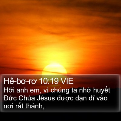 Hê-bơ-rơ 10:19 VIE Bible Verse Image