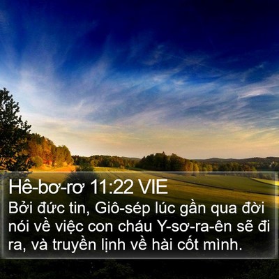 Hê-bơ-rơ 11:22 VIE Bible Verse Image