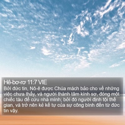 Hê-bơ-rơ 11:7 VIE Bible Verse Image