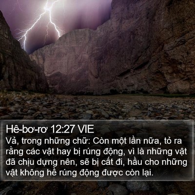 Hê-bơ-rơ 12:27 VIE Bible Verse Image