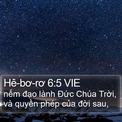 Hê-bơ-rơ 6:5 VIE Bible Verse Image