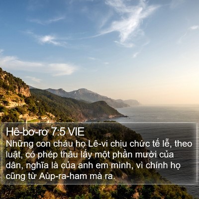 Hê-bơ-rơ 7:5 VIE Bible Verse Image