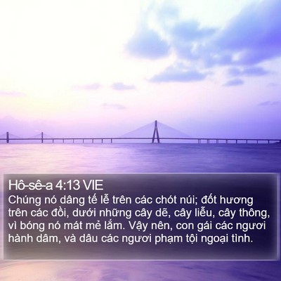Hô-sê-a 4:13 VIE Bible Verse Image