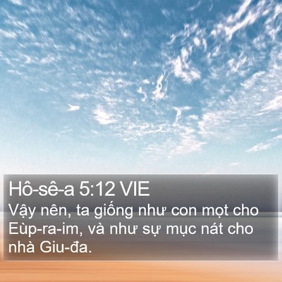 Hô-sê-a 5:12 VIE Bible Verse Image