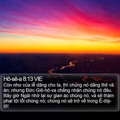 Hô-sê-a 8:13 VIE Bible Verse Image
