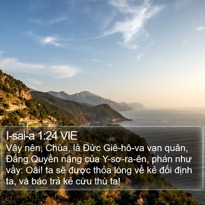 I-sai-a 1:24 VIE Bible Verse Image