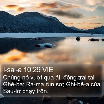 I-sai-a 10:29 VIE Bible Verse Image