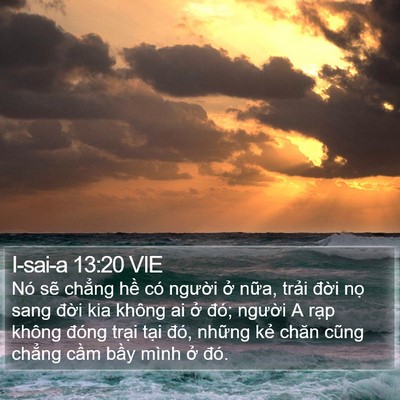 I-sai-a 13:20 VIE Bible Verse Image