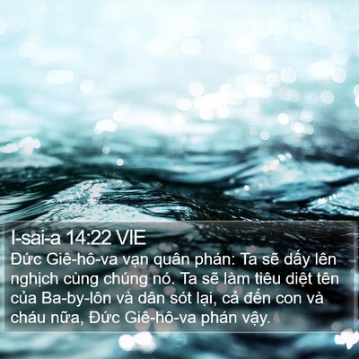 I-sai-a 14:22 VIE Bible Verse Image
