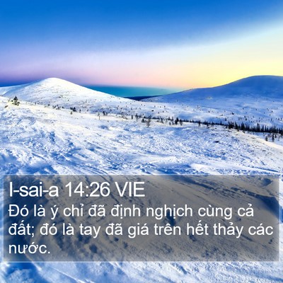 I-sai-a 14:26 VIE Bible Verse Image