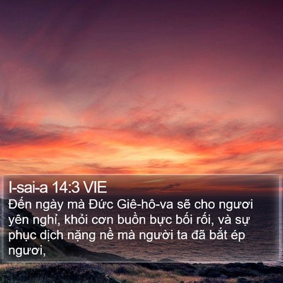 I-sai-a 14:3 VIE Bible Verse Image