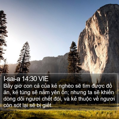 I-sai-a 14:30 VIE Bible Verse Image