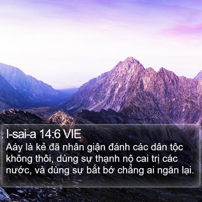 I-sai-a 14:6 VIE Bible Verse Image