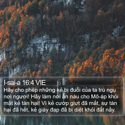 I-sai-a 16:4 VIE Bible Verse Image