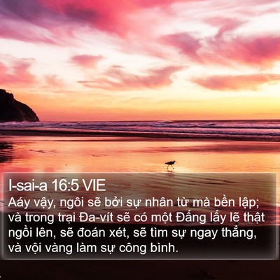 I-sai-a 16:5 VIE Bible Verse Image