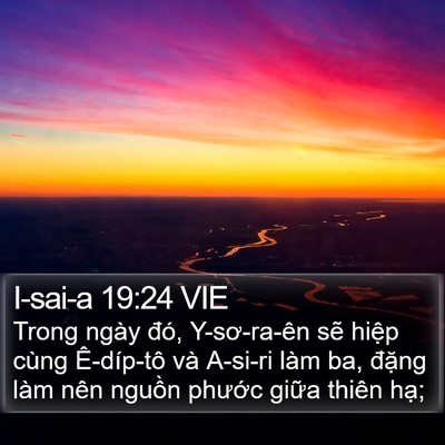 I-sai-a 19:24 VIE Bible Verse Image