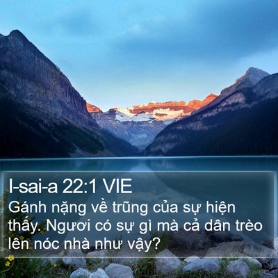 I-sai-a 22:1 VIE Bible Verse Image