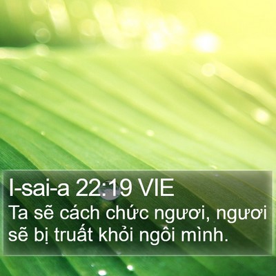 I-sai-a 22:19 VIE Bible Verse Image