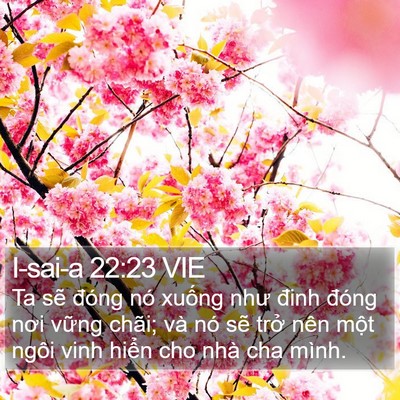 I-sai-a 22:23 VIE Bible Verse Image