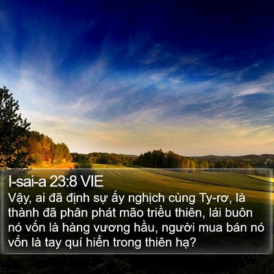 I-sai-a 23:8 VIE Bible Verse Image