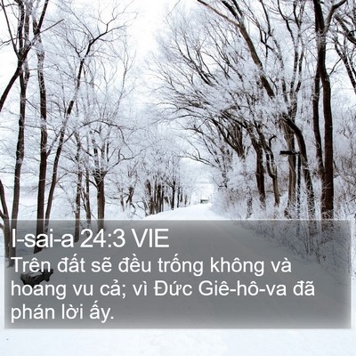 I-sai-a 24:3 VIE Bible Verse Image