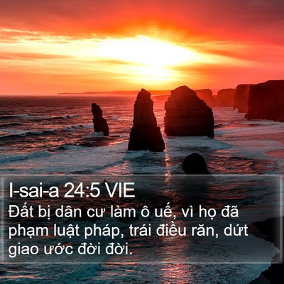 I-sai-a 24:5 VIE Bible Verse Image