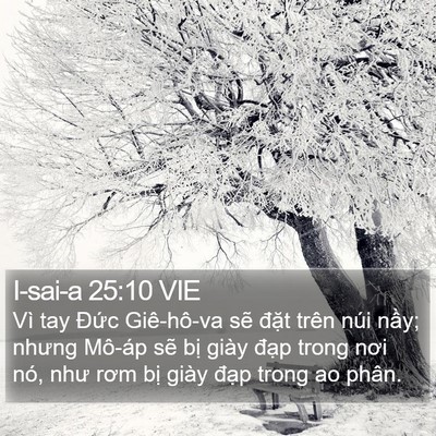 I-sai-a 25:10 VIE Bible Verse Image