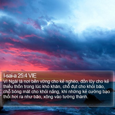 I-sai-a 25:4 VIE Bible Verse Image