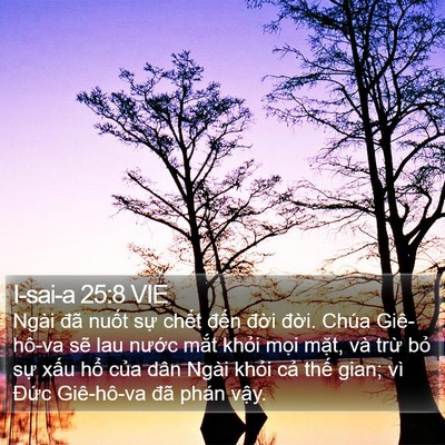 I-sai-a 25:8 VIE Bible Verse Image