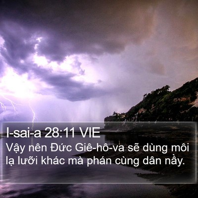 I-sai-a 28:11 VIE Bible Verse Image