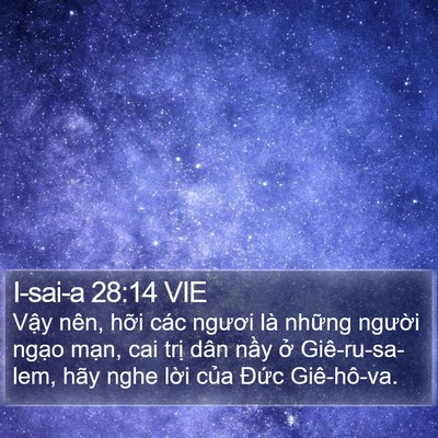 I-sai-a 28:14 VIE Bible Verse Image
