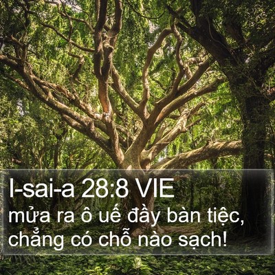 I-sai-a 28:8 VIE Bible Verse Image