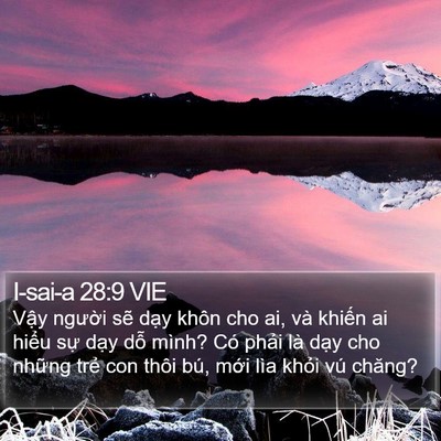 I-sai-a 28:9 VIE Bible Verse Image