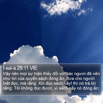 I-sai-a 29:11 VIE Bible Verse Image