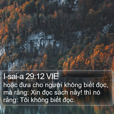 I-sai-a 29:12 VIE Bible Verse Image