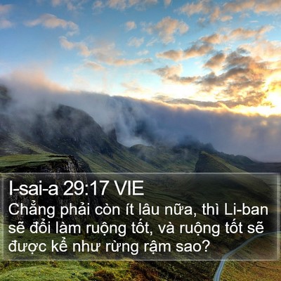 I-sai-a 29:17 VIE Bible Verse Image