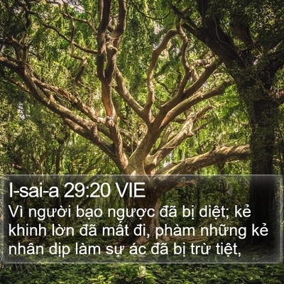 I-sai-a 29:20 VIE Bible Verse Image