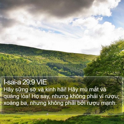 I-sai-a 29:9 VIE Bible Verse Image